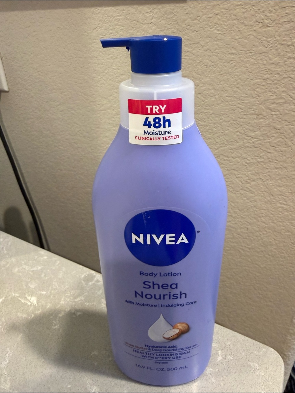 NIVEA Shea Nourish Body Lotion — Bottle 16.9 fl oz NEW
